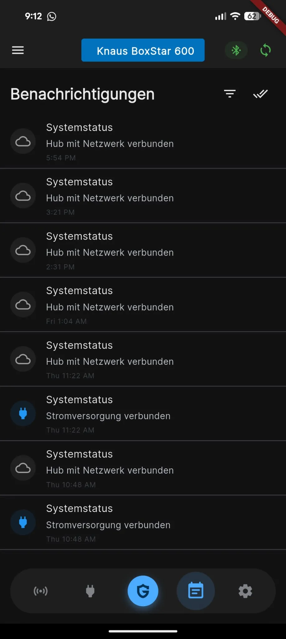 Application CamperGuard avec historique des notifications